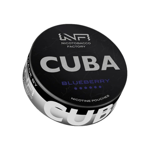CUBA Black - Blueberry slim nicotine pouches can
