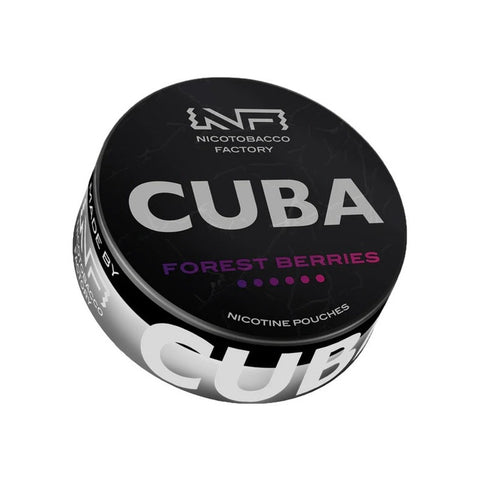 CUBA Black - Forest Berries slim nicotine pouches can