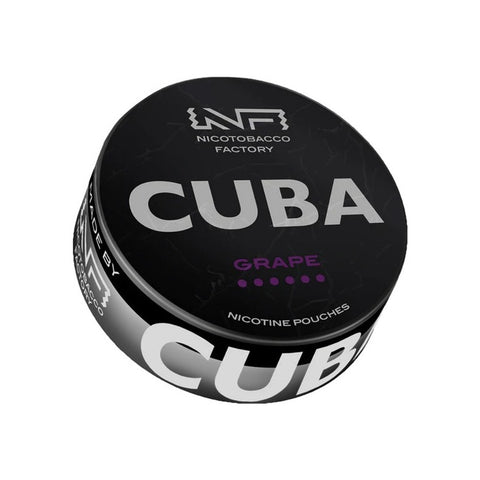 CUBA Black - Grape slim nicotine pouches can