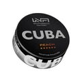 CUBA Black - Peach slim nicotine pouches can