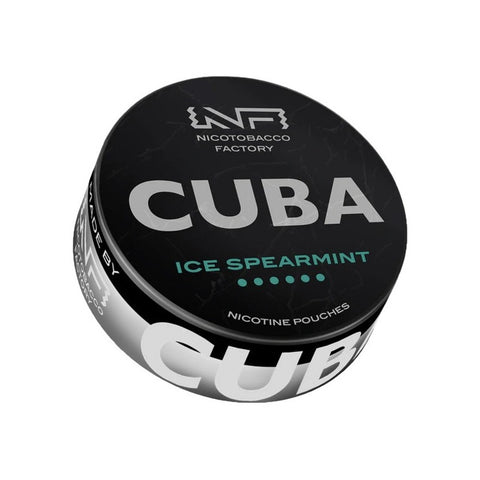 CUBA Black - Ice Spearmint slim nicotine pouches can