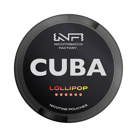 CUBA Black - Lollipop slim nicotine pouches can