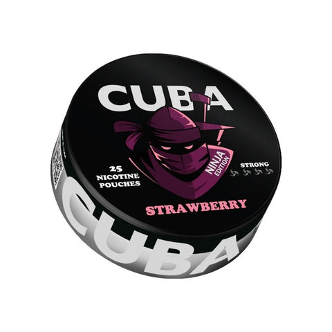 CUBA Ninja - Strawberry slim nicotine pouches can