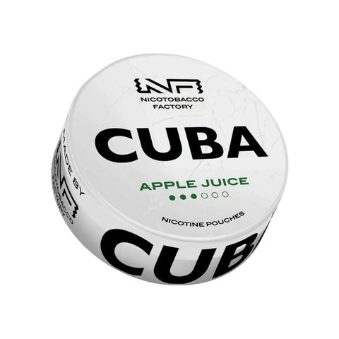 CUBA White - Apple Juice slim nicotine pouches can