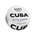 CUBA White - Blackcurrant slim nicotine pouches can
