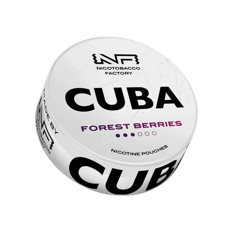 CUBA White - Forest Berries slim nicotine pouches can