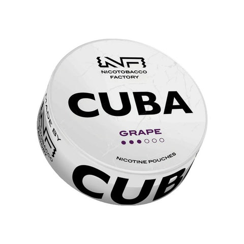 CUBA White - Grape slim nicotine pouches can
