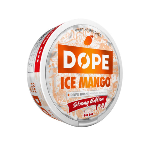 DOPE Strong Edition - Ice Mango slim nicotine pouches can