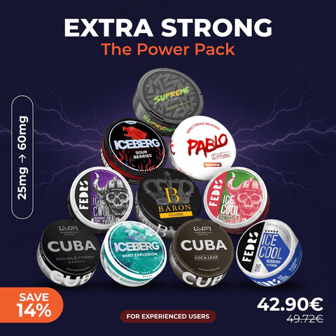 Extra Strong — 10 maišelių maksimaliam stiprumui ir greitam efektui