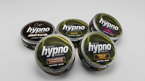 HYPNO energy caffeine pouches collection banner