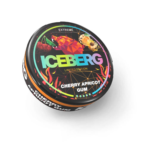 ICEBERG Extra Strong - Cherry Apricot Gum slim nicotine pouches can