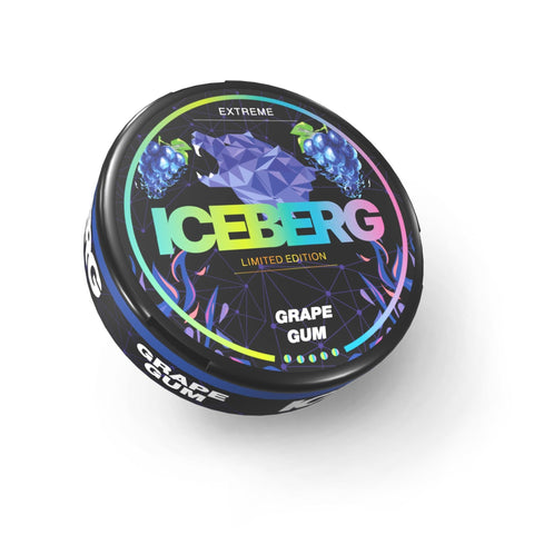 ICEBERG Extra Strong - Grape Gum slim nicotine pouches can