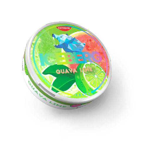 ICEBERG Extra Strong - Guava Lime slim nicotine pouches can