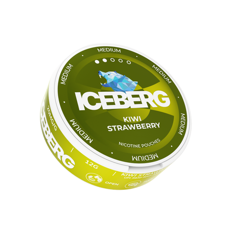 ICEBERG Medium - Kiwi Strawberry nicotine pouches can