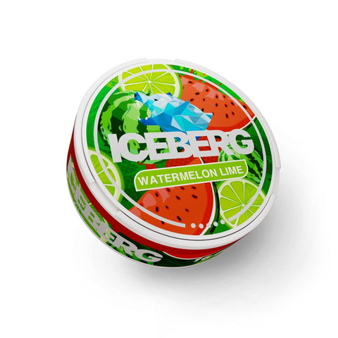ICEBERG Extra Strong - Watermelon Lime slim nicotine pouches can