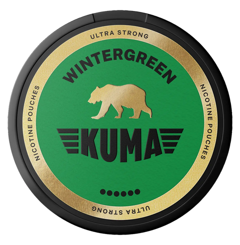 KUMA Ultra Strong Wintergreen nicotine pouches can