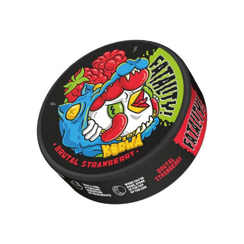 KURWA Fatality - Brutal Strawberry slim nicotine pouches can