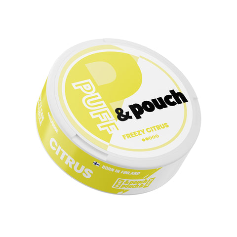 PUFF & POUCH Light - Citrus slim nicotine pouches can