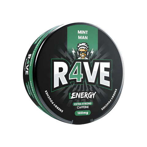 R4VE Energy - Mint Man slim energy pouches can