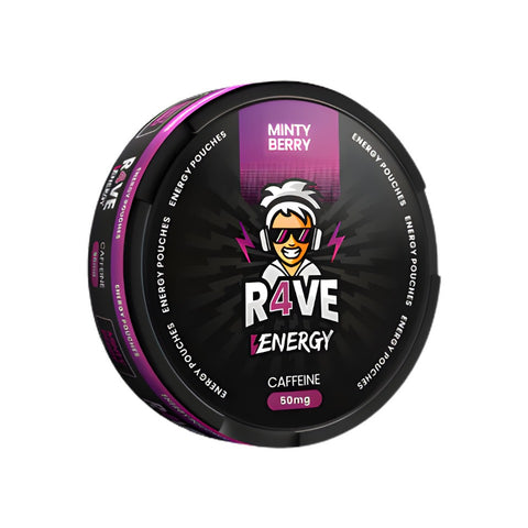 R4VE Energy - Minty Berry slim energy pouches can