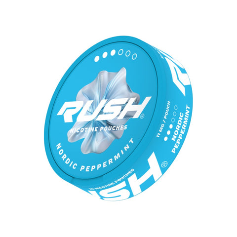 RUSH - Nordic Peppermint slim nicotine pouches can