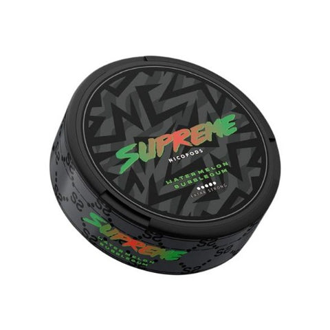 SUPREME - Watermelon Bubblegum slim nicotine pouches can