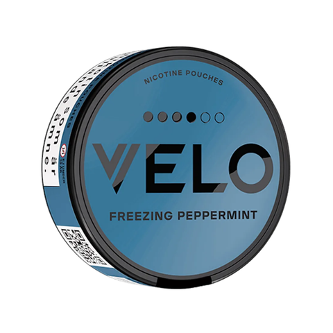 VELO Freezing Peppermint slim nicotine pouches can