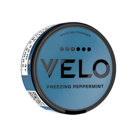 VELO Freezing Peppermint Max slim nicotine pouches can